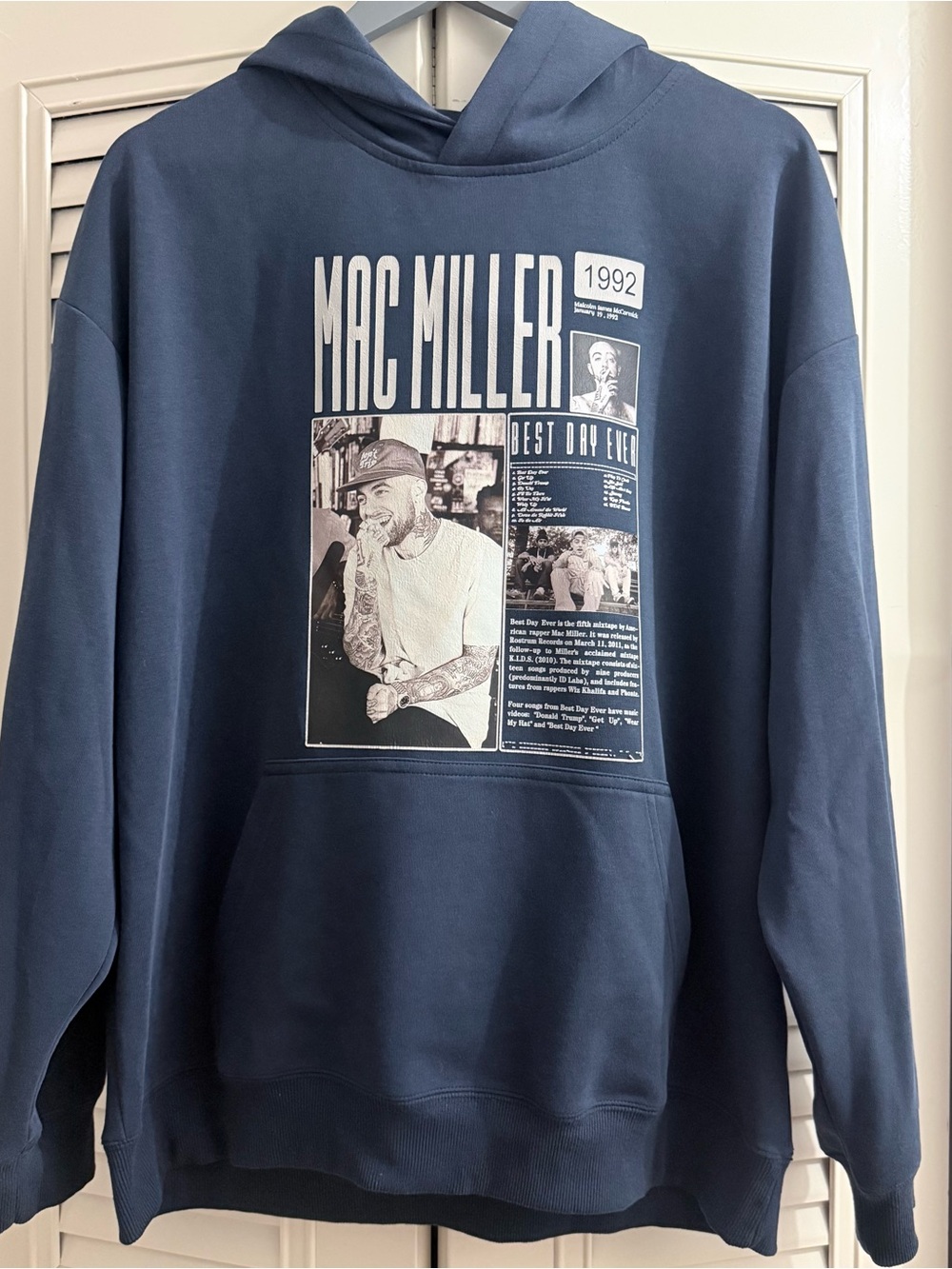 Mac Miller Navy Graphic Pullover Hoodie - Men